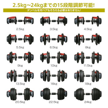 RIORES可変式ダンベル24kgx2個セット/エクササイズフィットネスダイエットストレッチ鉄アレイダンベルセットトレーニングシェイプアップダイエットダンベル24kg男性可変式安全送料無料RIORESリオレス