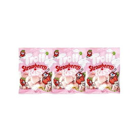 【おやつ・配布用】Trolli トローリ ストロベリーキス グミ 3袋まとめ買いセット 輸入菓子　バナナ　マシュマロ　ストロベリーフレーバー　スペイン　輸入　海外　外国　プレゼント 個包装