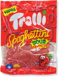 Trolli �g���[�� �X�p�Q�e�B �T���[�X�g���x���[ 100g Sour Spaghetti Strawberry �������� �O�~ �L�����f�B �_���ς� �p�E�_�[ �A�� �C�O ���َq 7RabbitRiogrande�I���W�i���X�e�b�J�[�t �y���W�o�^�ԍ� ��