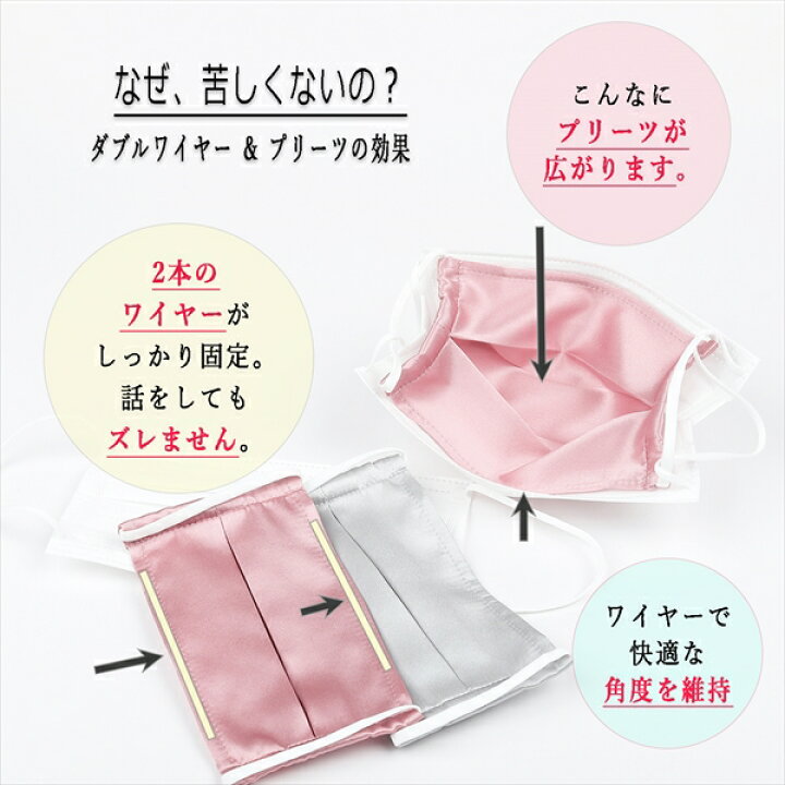 楽天市場】【2枚セット】【業界初ズレない立体ダブルワイヤー】 シルク 