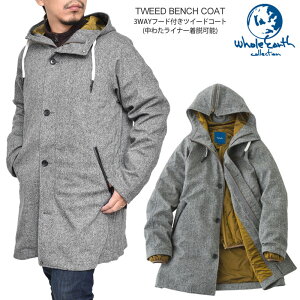 �z�[���A�[�X Whole Earth �R�[�g ���ȃW���P�b�g �����Y �c�C�[�h�x���`�R�[�g TWEED BENCH COAT WEFDAQ04�y���z2012ripewecmpn�y�ԕi�����E���b�s���O�s�z