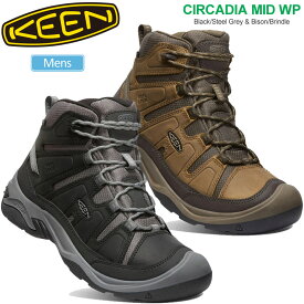 【正規取扱店】キーン KEEN メンズ 防水 軽量 シューズ サーカディアミッド ウォータープルーフ CIRCADIA MID WP ブラック バイソン 26-28cm 1026768 1026769 2022AW【靴】2209ripe