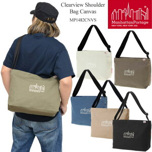 �}���n�b�^���|�[�e�[�W Manhattan Portage �N���A�r���[�V�����_�[�o�b�O �L�����o�X Clearview Shoulder Bag Canvas MP1482CNVS 2025SS�y���z2502ripe