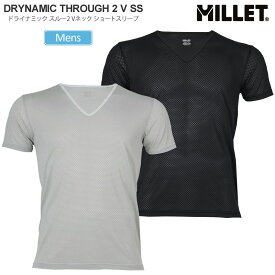 ミレー MILLET アンダーウェア インナー メンズ ドライナミックスルー2 Vネック ショートスリーブ DRYNAMIC THROUGH II V SS M MIV02101 2025SS 【服】2503ripe[M便 1/1]【返品交換不可】