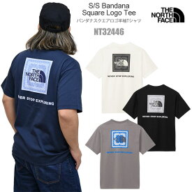 ザ・ノース・フェイス THE NORTH FACE Tシャツ 半袖 メンズ ショートスリーブ バンダナスクエアーロゴティー S/S Bandana Square Logo Tee NT32446 2025SS sst 【服】2503ripe[M便 1/1]