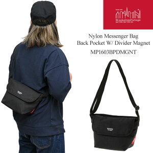 �}���n�b�^���|�[�e�[�W Manhattan Portage �i�C�������b�Z���W���[�o�b�O �o�b�N�|�P�b�g �f�B�o�C�_�[�}�O�l�b�g Nylon Messenger Bag Back Pocket W/ Divider Magnet �u���b�N MP1603BPDMGNT 2025SS�y���z2505ripe