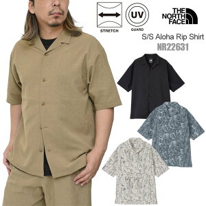 �U�E�m�[�X�E�t�F�C�X THE NORTH FACE �J�݃V���c ���� �����Y �V���[�g�X���[�u�A���n���b�v�V���c S/S Aloha Rip Shirt NR22631 2026SS�y���z2604ripe
