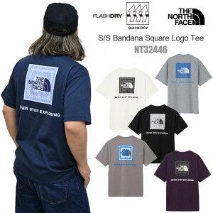 �U�E�m�[�X�E�t�F�C�X THE NORTH FACE T�V���c ���� �����Y �V���[�g�X���[�u �o���_�i�X�N�G�A�[���S�e�B�[ S/S Bandana Square Logo Tee NT32446 2026SS sst �y���z2603ripe[M�� 1/1]