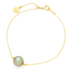 マジョリカパール グレー10mm　アジャスタブルチェーンブレスレット Majorica Pearl　パーティー フォーマル 結婚式 冠婚葬祭 大粒