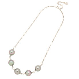 マジョリカパール 大粒グレーパールシルバーチェーンネックレス　Majorica Pearl パーティー フォーマル 結婚式 冠婚葬祭
