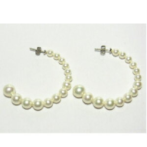 国産貝パール グラデーション フープピアス 日本製 真珠 冠婚葬祭 パーティー 結婚式 フォーマル 礼服 告別式 法事 卒業式 入学式 母の日 ギフト プレゼント