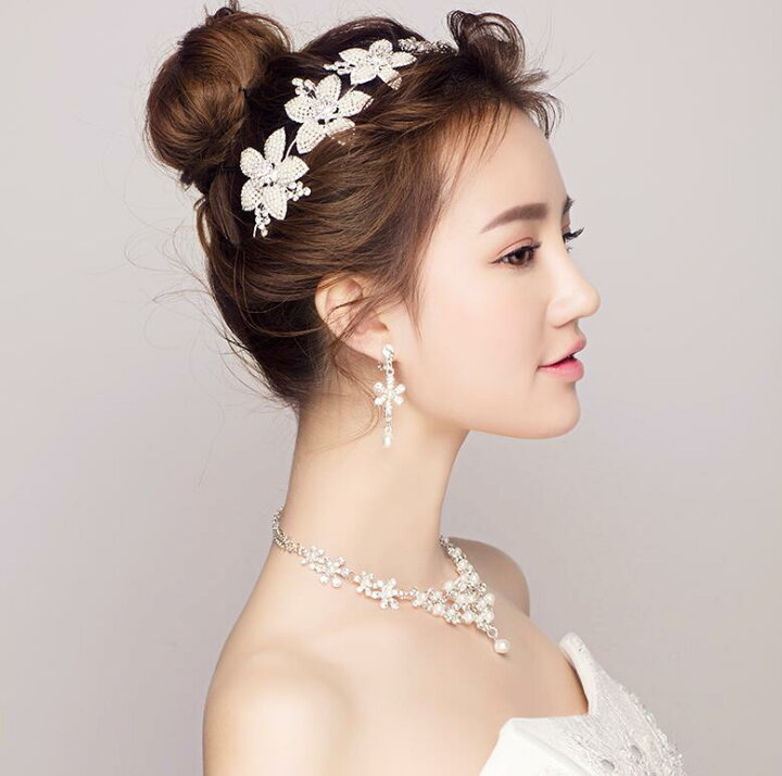 楽天市場】ヘアアクセサリー イヤリング ネックレス 花びら 上品 