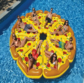 新作 巨大ピザ浮き輪 約180CM 大きいサイズの PIZA 浮き輪 海 プルー ぷかぷか うきわ セレブ 大きいサイズ浮輪 UKIWA ナイトプール 水遊び ウォーター フロート 遊具