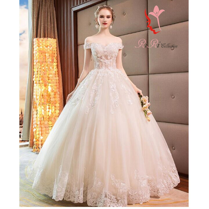 楽天市場】最新作♪ ウェディングドレス Aライン 上品 スリム シンプル  