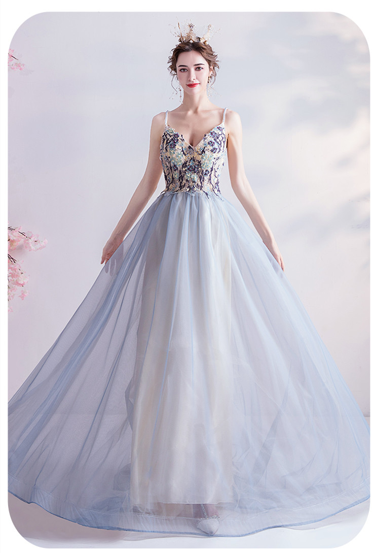カラードレス 大きいサイズ ブルー ウェディング 二次会 プリンセスライン ドレス 安いセール