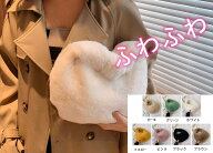 予約販売♪冬秋ふわふわ♪♪ファー バッグ エコバッグ マルシェバッグミニバッグ トライアング肩掛けバッ…