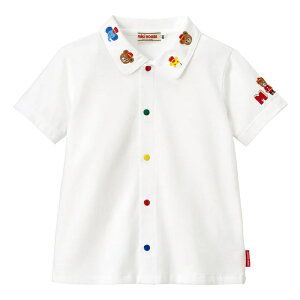 【★ポイント10〜1倍】〇【ミキハウス】半袖ブラウス15000【3,980円以上で送料無料(国内)】ベビー服 キッズ 子供服 こども 子供 チェック 半そで 女の子 男の子