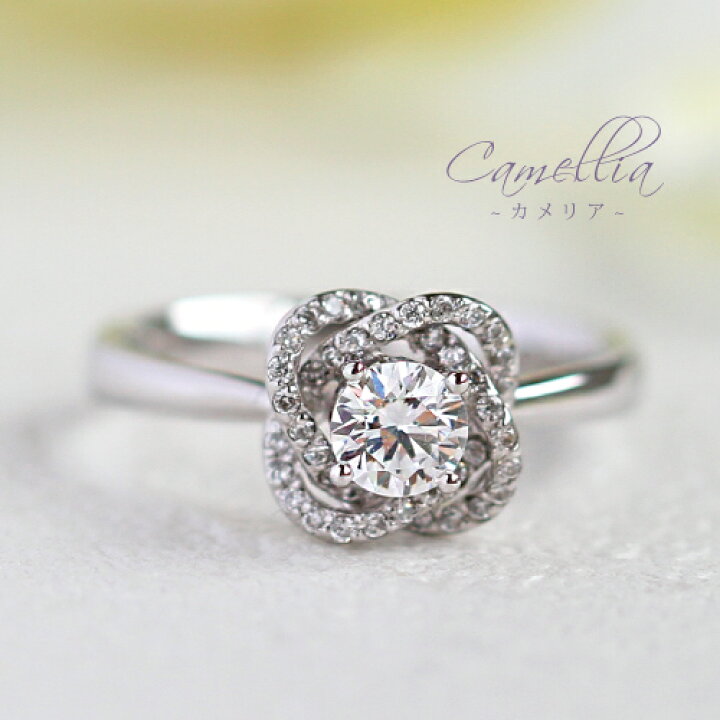 楽天市場】【送料無料】Camellia-カメリア- 0.62ct ダイヤモンド 