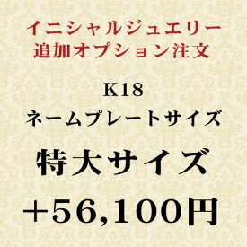 イニシャルプレートサイズオプション【特大サイズ】 K18 追加ご注文