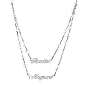 K18 18�� 18k �l�[���l�b�N���X ��l�̖��O�ō��l�[���l�b�N���X 2�A�^�C�v �C�j�V���� �l�[�� �l�b�N���X ���O ������� ���f�B�[�X�y���b�s���O�̏�Ԃł��͂��z