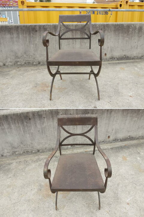 楽天市場】【中古】K▽椅子 チェア アイアン アイアンチェア 