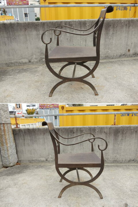楽天市場】【中古】K▽椅子 チェア アイアン アイアンチェア 