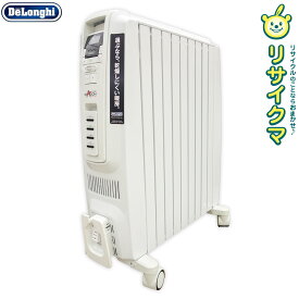 【中古】M▽Delonghi デロンギ オイルヒーター ドラゴンデジタル 幅広X字型フィン 9枚フィン 木造6畳 鉄筋10畳 1500W DDQ0915 (25818)