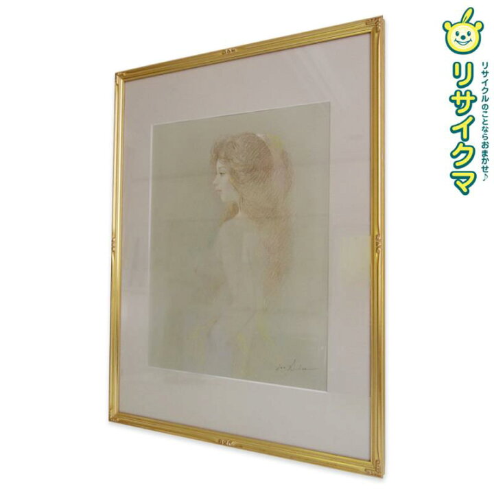 楽天市場】【中古】【真作】M▽進徹 パステル画 裸婦 女性 絵画 額縁 