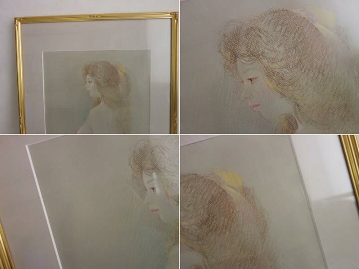 楽天市場】【中古】【真作】M▽進徹 パステル画 裸婦 女性 絵画 額縁 