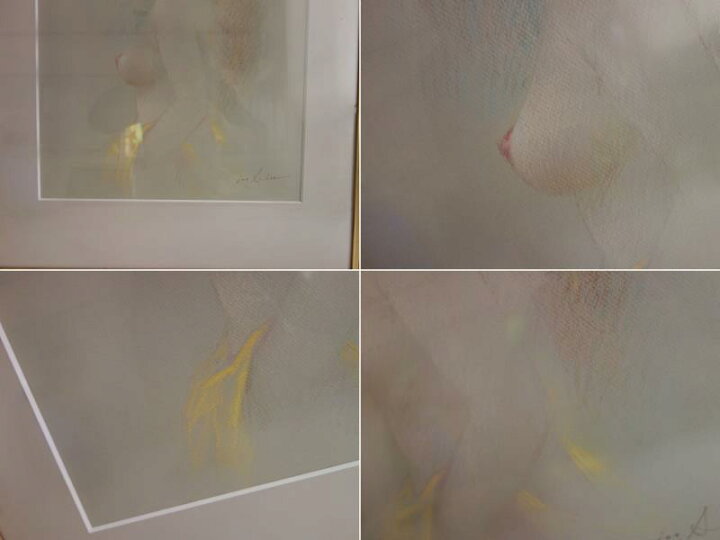 楽天市場】【中古】【真作】M▽進徹 パステル画 裸婦 女性 絵画 額縁 