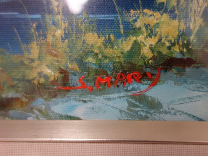 楽天市場】【中古】M▽S. MARY 油彩 絵画 額縁 風景画 □送料無料対象 