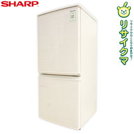 【中古】K▼シャープ 冷蔵庫 137L 2020年 2ドア つけかえどっちもドア 耐熱性能天板 単身 寝室 ホワイト SJ-D14F ■大型商品・送料別途必要■ (27380)