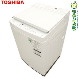 【中古】M▽東芝 洗濯機 2022年 10.0kg 送風乾燥 ステンレス槽 パワフル洗浄 ガラストップ ピュアホワイト AW-10M7 ■大型商品・送料別途必要■ (27650)