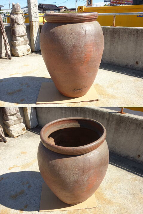 楽天市場】【中古】M▽古備前 水瓶 窯印有り 大壺 大水瓶 水甕 □大型  