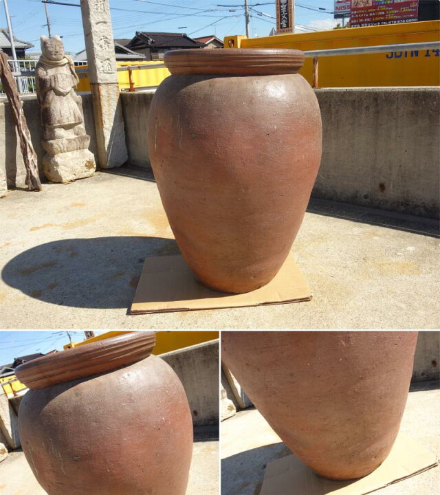 楽天市場】【中古】M▽古備前 水瓶 窯印有り 大壺 大水瓶 水甕 □大型 