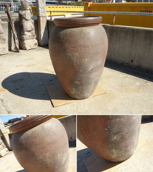 楽天市場】【中古】M▽古備前 水瓶 窯印有り 大壺 大水瓶 水甕 □大型 