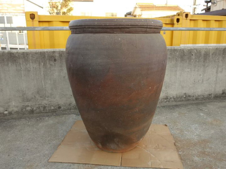 楽天市場】【中古】M▽古備前 水瓶 窯印有り 大壺 大水瓶 水甕 □大型 