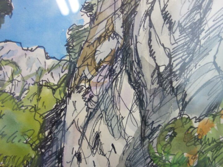 楽天市場】【中古】M▽山中徳次 水彩 絵画 額縁 断魚渓 □送料無料対象 
