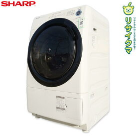 【中古】K▼シャープ ドラム式洗濯機 洗濯乾燥機 2021年 7.0kg 乾燥 3.5kg プラズマクラスター搭載 コンパクトタイプ ホワイト ES-S7F (35118)