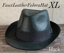 ◇　3色2サイズ展開　 レザー 中折れ ハット エコ シンプル クラック 男 女 通年　きれいめ　クラシカル　フェドラハット　フェイクレザー　エコレザー　皮革　中折れ帽　中折れハット　オールシーズン　スタンダード　　　カジュアル　定番　メンズ　レディース
