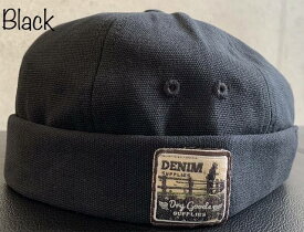 ■0s3s　帽子 4色展開 ワッペン フィッシャーマン オックス生地 コットン レオン キャップ ロールアップ メンズ レディース ロールキャップ