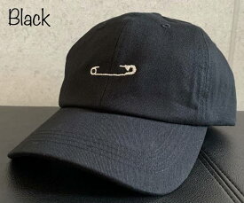 ■0s3s 帽子　キャップ 安全ピン 刺繍 ツイルキャップ CAP ピン 6パネル メンズ レディース 男女兼用 釣り アウトドア コットン