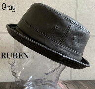 0a3w■帽子 3色展開　Ruben ルーベン レザー ポークパイ ハット エコレザー シンプル 高品質 オールシー…