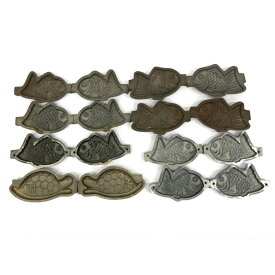 D8724YO 【デッドストック・未使用品】たい焼き型/7個 かめ焼き型/1個 一丁焼き たい焼き たい焼き器 亀 厨房機器店舗・業務用