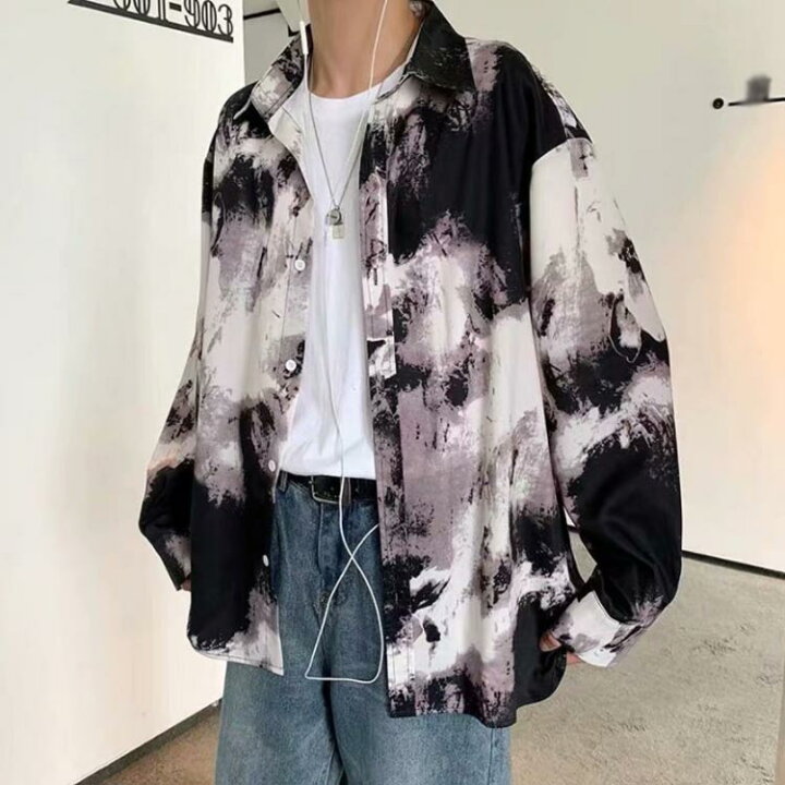 楽天市場】柄シャツ メンズ レディース 長袖 シャツ おしゃれ オーバー  