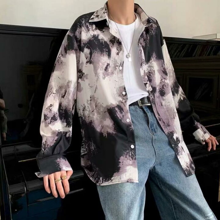 楽天市場】柄シャツ メンズ レディース 長袖 シャツ おしゃれ オーバー  
