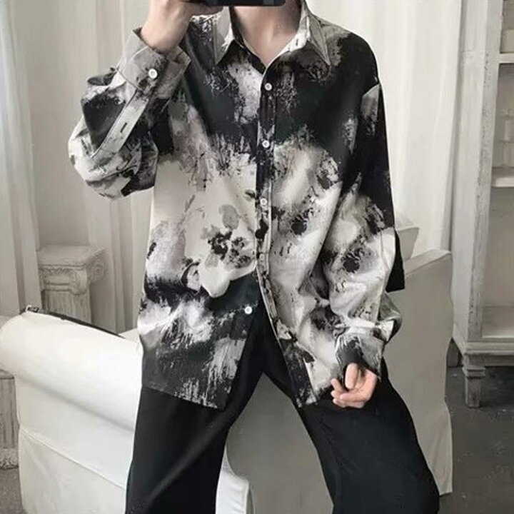 楽天市場】柄シャツ メンズ レディース 長袖 シャツ おしゃれ オーバー  