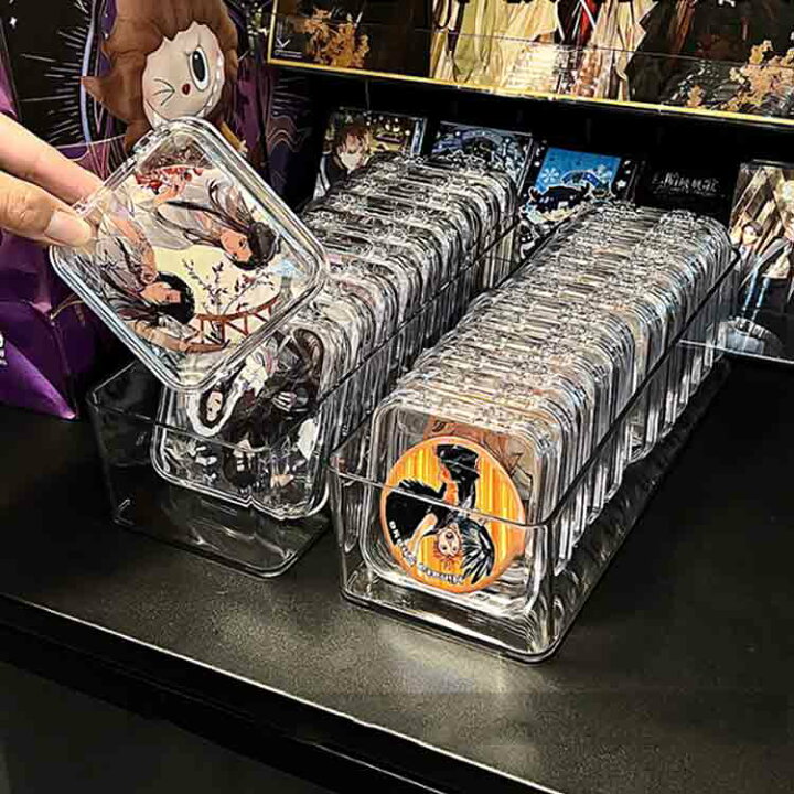 楽天市場】缶バッジケース 24個入り 収納ボックス2点 セット 推し入れ 