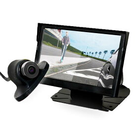 KEIYO 電子サイドミラー 横ミエ サイドカメラ5インチモニターセット AN-M008B【死角軽減】簡単取り付けシガーソケット給電 サイドミラー