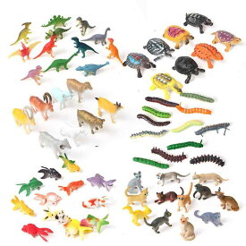 キッズ 動物フィギュア セット ミニチュア リアル 蛇 カエル 亀 毛虫 カニ 金魚 置物 おもちゃ 教育玩具 室内遊び コレクション 飾り 細部再現 小型模型x2